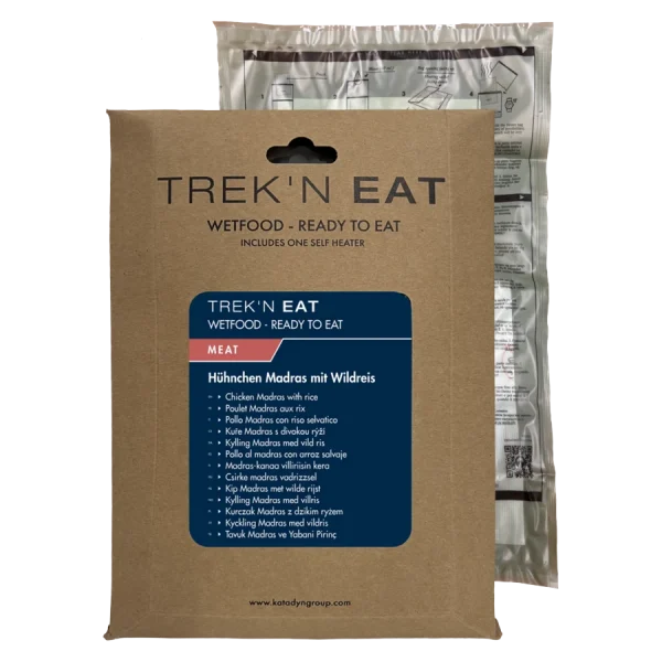 Trek'n Eat Chicken Madras with Rice SH ready-to-eat pouch with self-heating bag