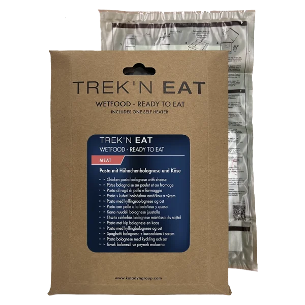 Trek'n Eat Chicken Pasta Bolognese with Cheese SH ready-to-eat pouch with self-heating bag