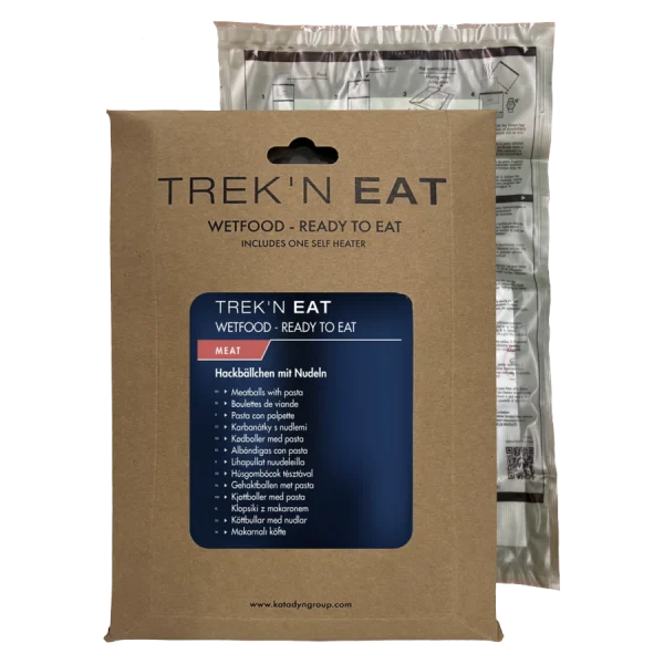 Trek'n Eat Meatballs with Pasta SH ready-to-eat pouch with self-heating bag