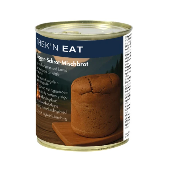Trek'n Eat Rye and Wheat Mixed Bread tin with whole loaf, 400 g