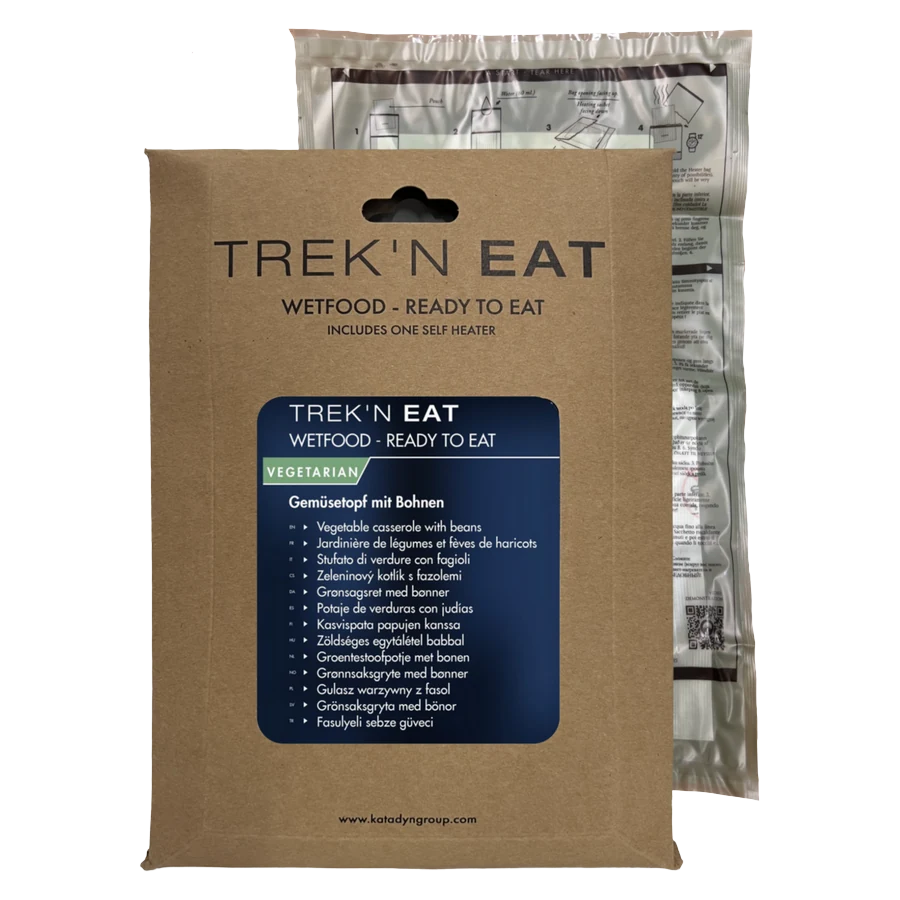 Trek-n-Eat-Vegetable-Casserole-with-Beans-SH-front-Lyocorner Trek'n Eat Vegetable Casserole with Beans SH ready-to-eat pouch with self-heating bag