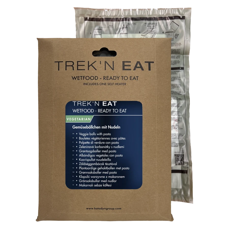 Trek-n-Eat-Veggieballs-with-Pasta-SH-front-Lyocorner Trek'n Eat Veggieballs with Pasta SH ready-to-eat pouch with self-heating bag